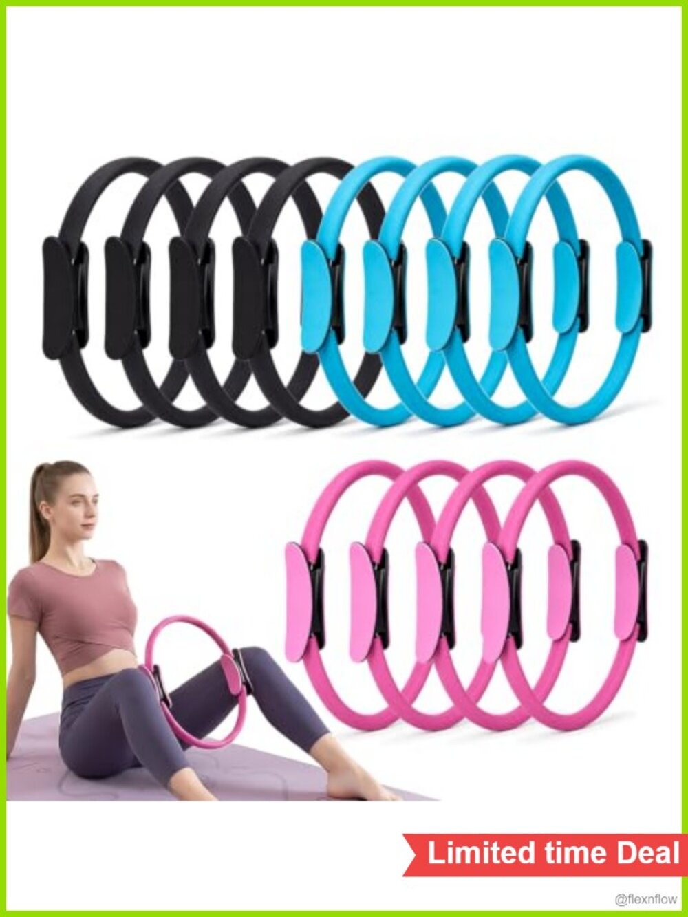 Pilates Ring Set 12 Pack Magic Circle 15 Inch Home Gym Fitness Circles